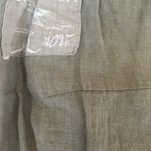 Magnolia Pearl olive green linen skirt CA#6 - Picture 8 of 8